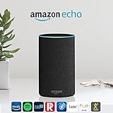 Amazon Echo (2. Gen.), Intelligenter Lautsprecher mit Alexa, Anthrazit Stoff - 2