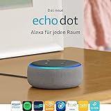 Das neue Echo Dot (3. Gen.) Intelligenter Lautsprecher mit Alexa, Hellgrau Stoff - 2