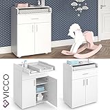 VICCO Wickeltisch LENA Wickelkommode Baby Kids Wickelregal Babymöbel Kommode Wickelauflage mit Klappfunktion - für ausreichend Platz - 3