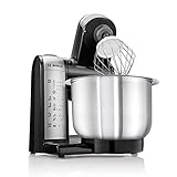 Bosch MUM48A1 Küchenmaschine (600 Watt, 3,9 Liter, Edelstahl-Rührschüssel, Durchlaufschnitzler, Rezept DVD) schwarz - 2