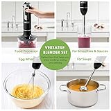 Aicok 4-in-1 Stabmixer 800W 6 Geschwindigkeit Pürierstab mit 500ml Küchenmaschine-Aufsatz und 800ml Becherglas & Schneebesen für Smoothie, Suppen, Babynahrung, Robustem Edelstahl - 2