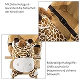 Homcom Schaukelpferd Kinder Schaukeltier Plüsch Schaukel Pferd Baby Schaukelspielzeug Geschenk für Kinder (Schaukelgiraffe) - 2