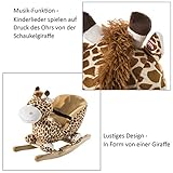 Homcom Schaukelpferd Kinder Schaukeltier Plüsch Schaukel Pferd Baby Schaukelspielzeug Geschenk für Kinder (Schaukelgiraffe) - 3