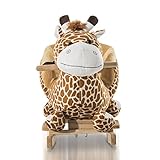 Homcom Schaukelpferd Kinder Schaukeltier Plüsch Schaukel Pferd Baby Schaukelspielzeug Geschenk für Kinder (Schaukelgiraffe) - 5