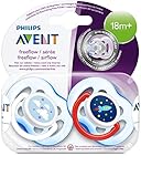 Philips Avent Freeflow Schnuller ab 18 Monate SCF186/27, Doppelpack, Jungen, Rakete & Wolken - 5