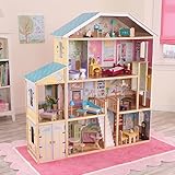 KidKraft 65252 Majestic Mansion Puppenhaus aus Holz mit Zubehör für 30 cm große Puppen mit 34 Accessoires und 4 Spielebenen - 5