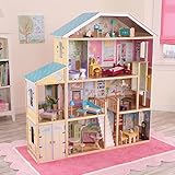 KidKraft 65252 Majestic Mansion Puppenhaus aus Holz mit Zubehör für 30 cm große Puppen mit 34 Accessoires und 4 Spielebenen - 5