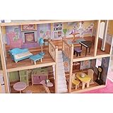 KidKraft 65252 Majestic Mansion Puppenhaus aus Holz mit Zubehör für 30 cm große Puppen mit 34 Accessoires und 4 Spielebenen - 9