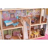 KidKraft 65252 Majestic Mansion Puppenhaus aus Holz mit Zubehör für 30 cm große Puppen mit 34 Accessoires und 4 Spielebenen - 9