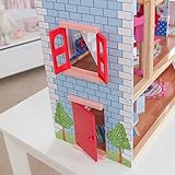 KidKraft 65054 Chelsea Doll Cottage Puppenhaus aus Holz mit Zubehör für 12 cm große Puppen mit 16 Accessoires und 3 Spielebenen - 11