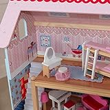 KidKraft 65054 Chelsea Doll Cottage Puppenhaus aus Holz mit Zubehör für 12 cm große Puppen mit 16 Accessoires und 3 Spielebenen - 13