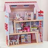 KidKraft 65054 Chelsea Doll Cottage Puppenhaus aus Holz mit Zubehör für 12 cm große Puppen mit 16 Accessoires und 3 Spielebenen - 5