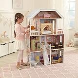 KidKraft 65023 Savannah Puppenhaus aus Holz mit Zubehör für 30 cm große Puppen mit 14 Accessoires und 4 Spielebenen - 3