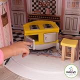 KidKraft 65839 Magnolia Mansion Puppenhaus aus Holz mit Zubehör für 30 cm große Puppen mit 13 Accessoires und 3 Spielebenen - 16