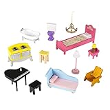 KidKraft 65839 Magnolia Mansion Puppenhaus aus Holz mit Zubehör für 30 cm große Puppen mit 13 Accessoires und 3 Spielebenen - 5