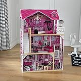 KidKraft 65093 Amelia Puppenhaus aus Holz mit Zubehör für 30 cm große Puppen mit 15 Accessoires und 3 Spielebenen - 4