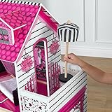 KidKraft 65093 Amelia Puppenhaus aus Holz mit Zubehör für 30 cm große Puppen mit 15 Accessoires und 3 Spielebenen - 8