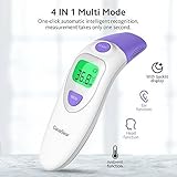 Baby Fieberthermometer CocoBear Stirnthermometer Ohrthermometer Medizinischer Infrarot Digital Thermometer, Sofortiges Lesen Fieberwarnung Klinische Überwachung CE FDA und RoHS Zertifiziert - 7