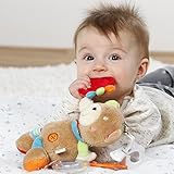 Fehn 091878 Activity-Spieltier Teddy – Motorikspielzeug zum Aufhängen mit Spiegel & Ringen zum Beißen, Greifen und Geräusche erzeugen – Für Babys und Kleinkinder ab 0+ Monaten - 3