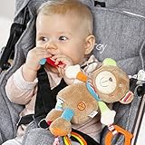 Fehn 091878 Activity-Spieltier Teddy – Motorikspielzeug zum Aufhängen mit Spiegel & Ringen zum Beißen, Greifen und Geräusche erzeugen – Für Babys und Kleinkinder ab 0+ Monaten - 4