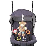 Fehn 091878 Activity-Spieltier Teddy – Motorikspielzeug zum Aufhängen mit Spiegel & Ringen zum Beißen, Greifen und Geräusche erzeugen – Für Babys und Kleinkinder ab 0+ Monaten - 6