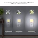 Steckdose LED Nachtlicht mit Dämmerungssensor, Warmweiß Nachtlichter für Mitternacht Bequemlichkeit, Schlafzimmer, Kinderzimmer, Küche, Flur, 2 Stück - 4