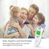 Fieberthermometer Ohrthermometer Infrarot Stirnthermometer, HYLOGY Professionelle 4-IN-1 Medizinisches Thermometer Digital für Baby Kinder Erwachsenen objekt mit Fieber Indikator, CE/FDA Zertifiziert - 6