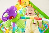 Fisher-Price DFP08 Rainforest Erlebnisdecke, Krabbeldecke mit Musik und Lichtern weichem Spielbogen Babyerstausstattung, ab 0 Monaten - 7