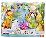 Fisher-Price DFP08 Rainforest Erlebnisdecke, Krabbeldecke mit Musik und Lichtern weichem Spielbogen Babyerstausstattung, ab 0 Monaten - 9