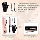 BESTOPE Lockenstab 32mm Keramik Turmalin Beschichtung Profi Haar Lockenstab Großes Fass mit 5 Hitze Einstellung 140 ℃ -220 ℃ Curling Iron mit Handschuh und Curl Clips (Rose Gold) - 7