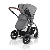 Kinderkraft Moov Multi Kinderwagen Kombikinderwagen 3in1 mit Buggy Babyschale Grau - 5