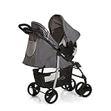 Hauck Shopper SLX Trio Set/Kombi 3 in 1 Kinderwagen/Babyschale/Sportwagen, Gr. 0, Babywanne mit Matratze, bis 25 kg, Liegefunktion, Getränkehalter, leicht, klein faltbar, grau (stone-grey) - 5