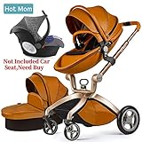 Hot Mom Kombikinderwagen mit Buggyaufsatz und Babywanne 2017, eine Baby Autoschale ist separate erhältlich - Braun - 2