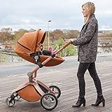 Hot Mom Kombikinderwagen mit Buggyaufsatz und Babywanne 2017, eine Baby Autoschale ist separate erhältlich - Braun - 3