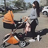 Hot Mom Kombikinderwagen mit Buggyaufsatz und Babywanne 2017, eine Baby Autoschale ist separate erhältlich - Braun - 4