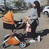 Hot Mom Kombikinderwagen mit Buggyaufsatz und Babywanne 2017, eine Baby Autoschale ist separate erhältlich - Braun - 4