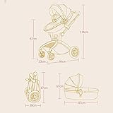 Hot Mom Kombikinderwagen mit Buggyaufsatz und Babywanne 2017, eine Baby Autoschale ist separate erhältlich - Braun - 6