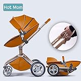 Hot Mom Kombikinderwagen mit Buggyaufsatz und Babywanne 2017, eine Baby Autoschale ist separate erhältlich - Braun - 7