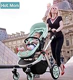 Hot Mom Multi Kinderwagen Kombikinderwagen 2 in 1 mit Buggy 2018 neues Design, Babyschale separat erhältlich - Grey - 4