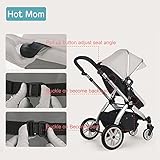 Hot Mom Multi Kinderwagen Kombikinderwagen 2 in 1 mit Buggy 2018 neues Design, Babyschale separat erhältlich - Grey - 6