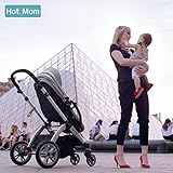 Hot Mom Multi Kinderwagen Kombikinderwagen 2 in 1 mit Buggy 2018 neues Design, Babyschale separat erhältlich - Grey - 8