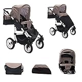 Bebebi Paris | 3 in 1 Kinderwagen Komplettset | Hartgummireifen | Farbe: Seine - 3