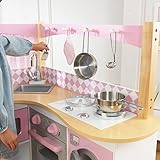 KidKraft 53185 Grand Gourmet Spielküche aus Holz für Kinder mit Zubehör - rosa & weiß - 11