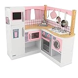 KidKraft 53185 Grand Gourmet Spielküche aus Holz für Kinder mit Zubehör - rosa & weiß - 3