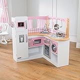 KidKraft 53185 Grand Gourmet Spielküche aus Holz für Kinder mit Zubehör - rosa & weiß - 5