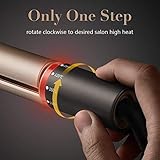 FURIDEN Glätteisen Locken und Glätten Haarglätter mit 25mm Turmalin Keramik Platten, Dual-Spannung,120℃-230℃ - Golden - 2