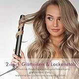 Glätteisen Locken und Glätten Haarglätter für Lockenstyling, Profi Turmalin Keramik Haarstyling mit Einstellbare Temperatur (120 ℃ - 230 ℃) Dual-Spannung für alle Haartypen - Grau - 6