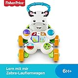 Fisher-Price DLD94 Zebra Lauflernwagen Lauflernhilfe mit Musik und Lichtern lehrt Buchstaben und Zahlen, ab 6 Monaten deutschsprachig - 2