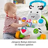 Fisher-Price DLD94 Zebra Lauflernwagen Lauflernhilfe mit Musik und Lichtern lehrt Buchstaben und Zahlen, ab 6 Monaten deutschsprachig - 4