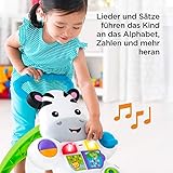 Fisher-Price DLD94 Zebra Lauflernwagen Lauflernhilfe mit Musik und Lichtern lehrt Buchstaben und Zahlen, ab 6 Monaten deutschsprachig - 6